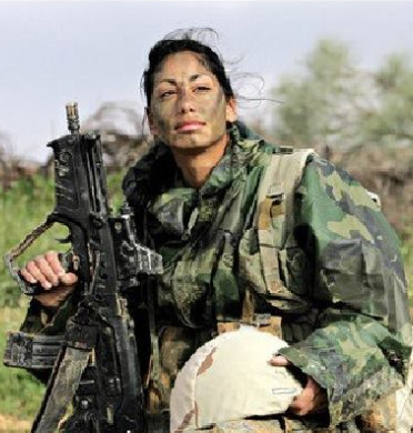 Elinor Joseph, was born 1991 into a Christian family from the Arab village of Jish, is the first Arab woman ever to serve in a combat role in the I.D.F.